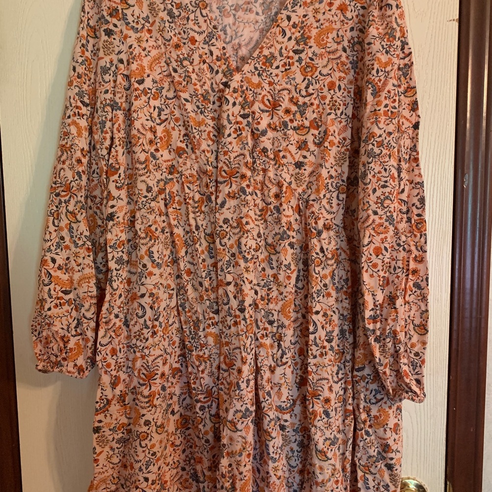 Old Navy Pink Floral Dress XXL tall